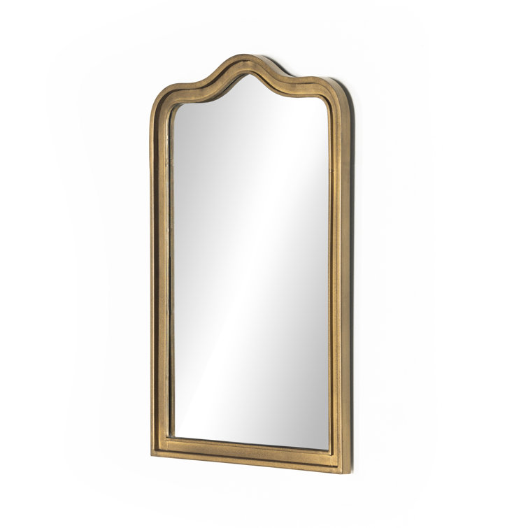 Effie 29.75'' Bronze and Wood Rectangular Bathroom Mirror