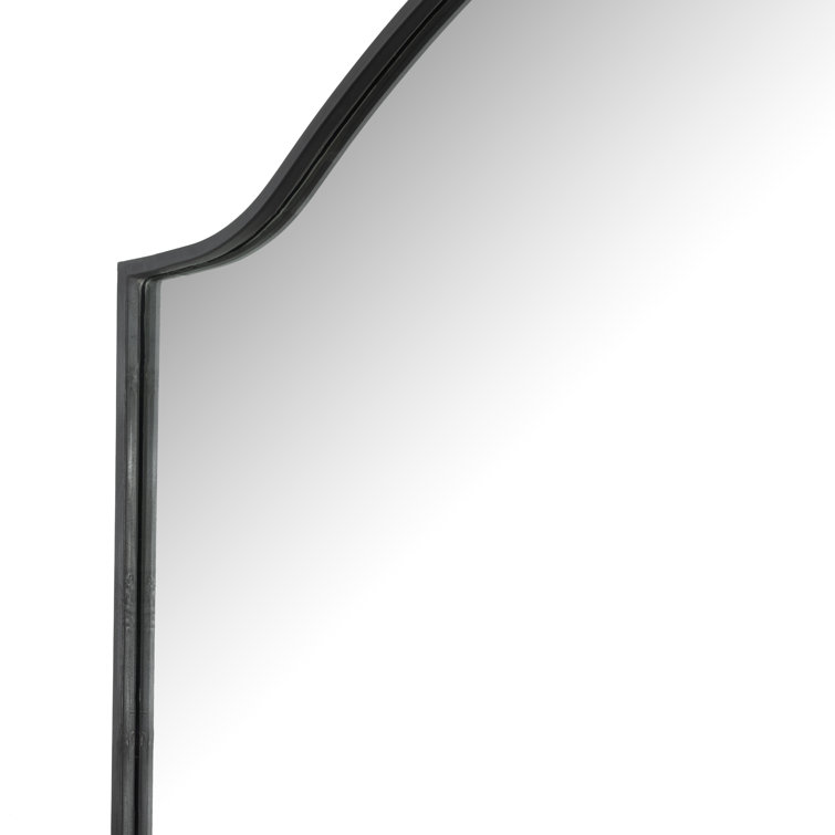 Elegant Full-Length Rectangular Mirror in Silver and Gold