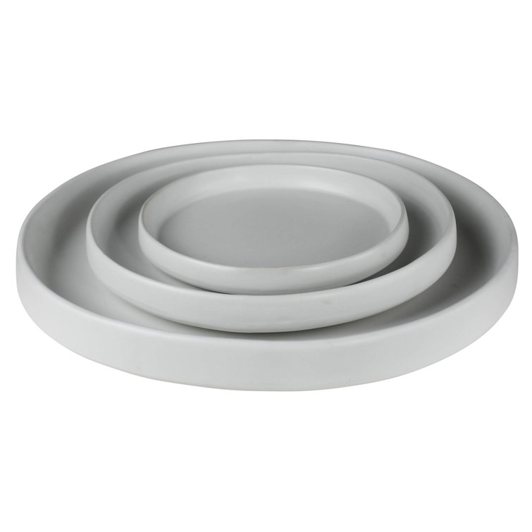 Matte White Ceramic Oval Serving Platter, 12"