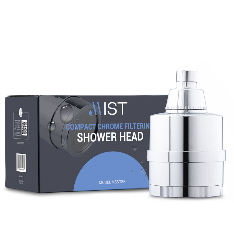 Compact Chrome Handheld Mist Shower Head with Filter