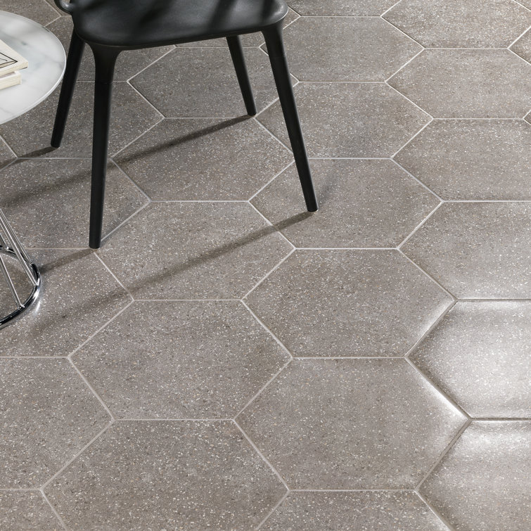 Palazzo Nero Matte Porcelain Hexagon Floor and Wall Tile