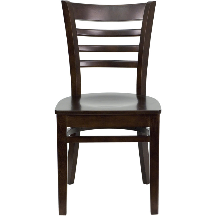 Natural Wood Ladderback Slat Side Chair