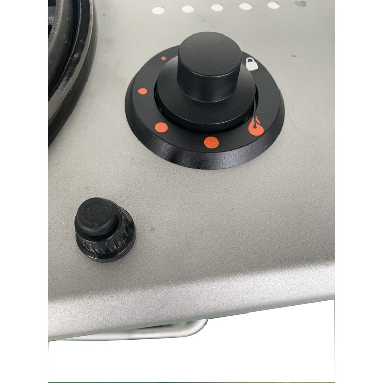 Orange Portable Folding Propane Gas Grill with Side Table