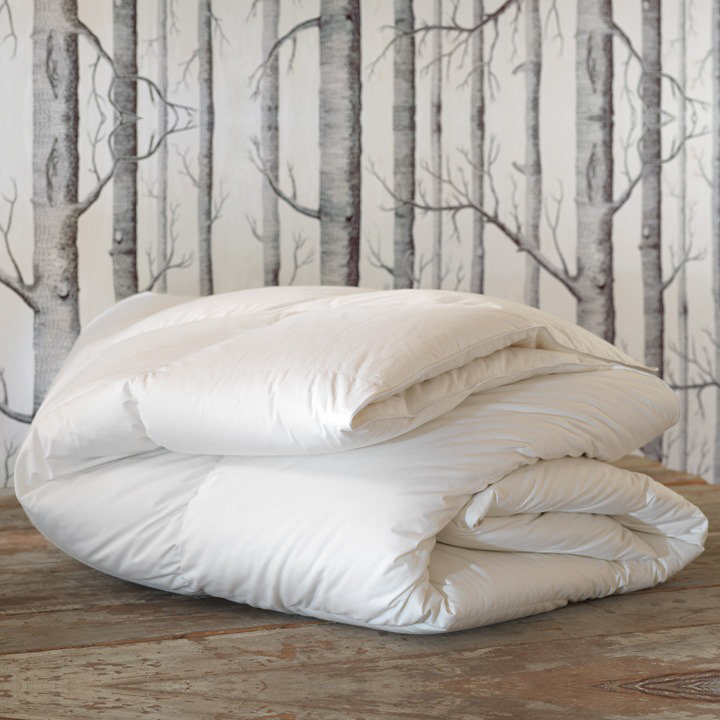 Twin White Cotton Summer Down Comforter