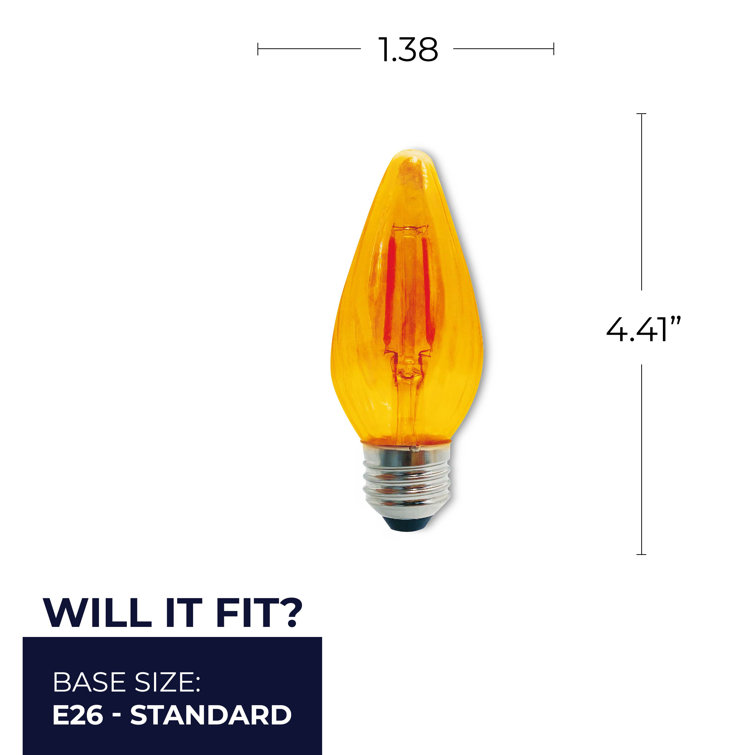 Amber Dimmable Decorative LED Light Bulbs, Pack of 4