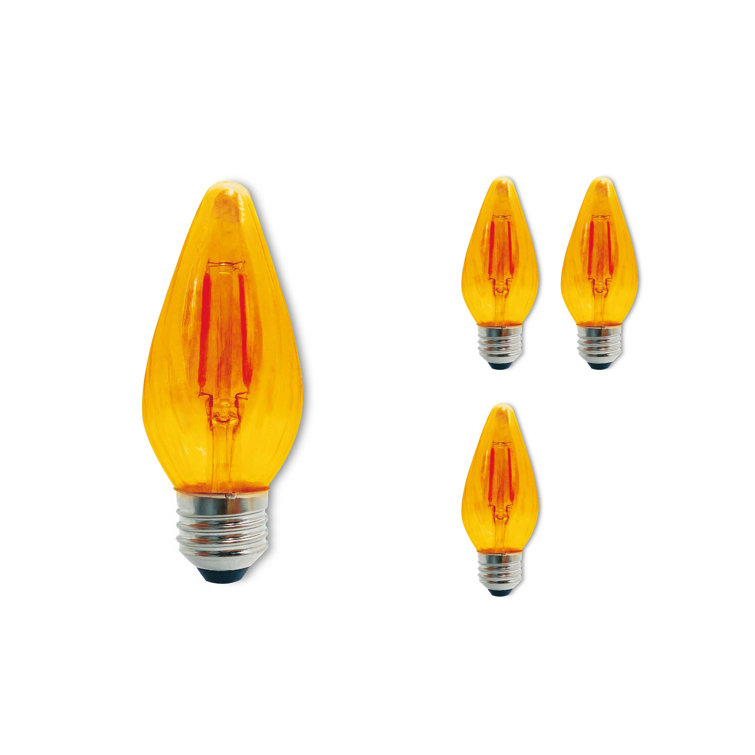 Amber Dimmable Decorative LED Light Bulbs, Pack of 4