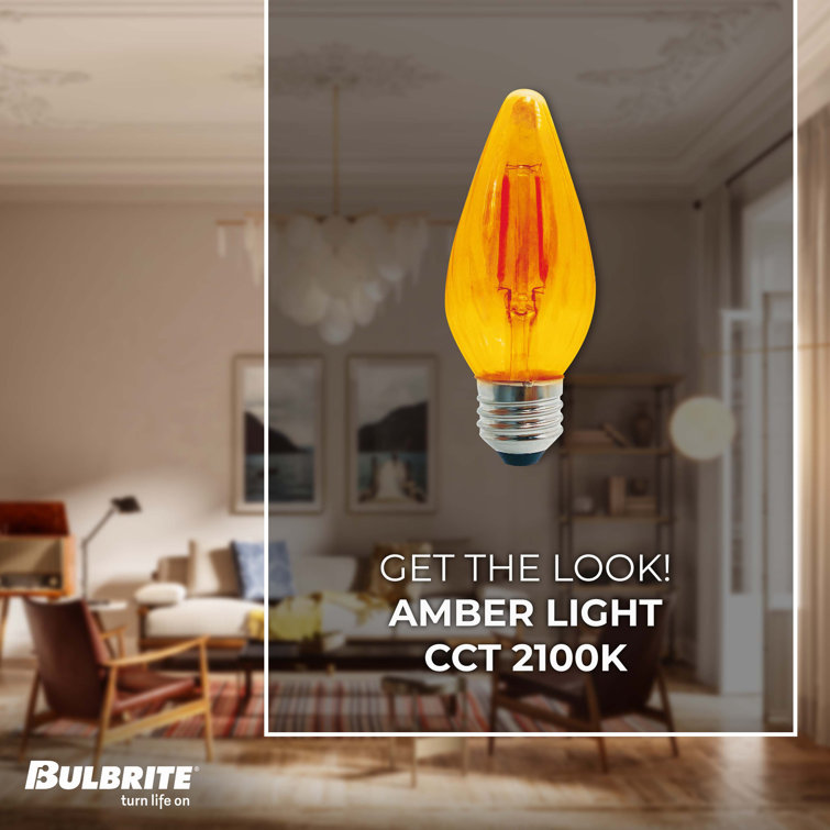 Amber Dimmable Decorative LED Light Bulbs, Pack of 4