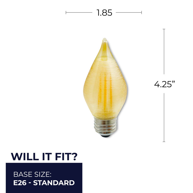 Amber Dimmable Decorative LED Light Bulbs, Pack of 4