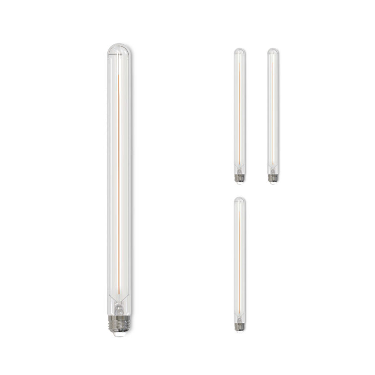 Clear 15-Inch Dimmable LED Filament Bulb Pack