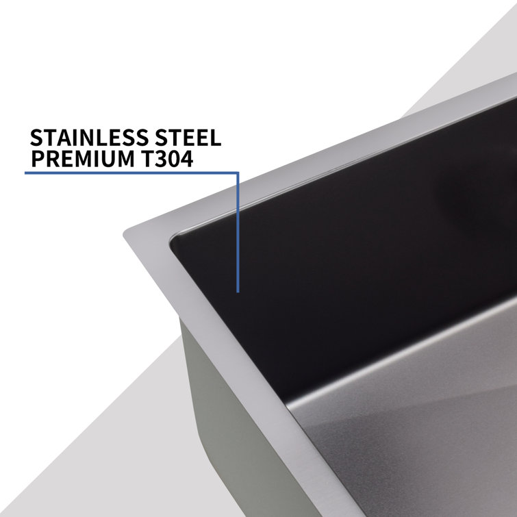 Black Stainless Steel Single Bowl Undermount Kitchen Sink with Grid and Strainer