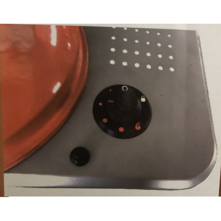 Orange Portable Folding Propane Gas Grill with Side Table