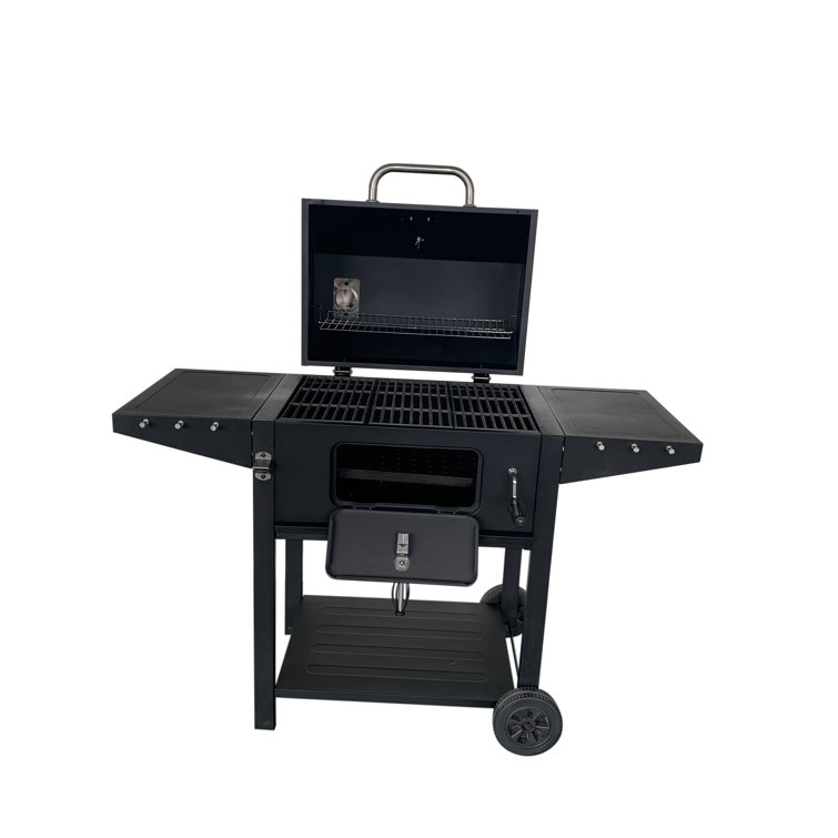 Grillfest Black 52.5'' Portable Charcoal Cart Grill