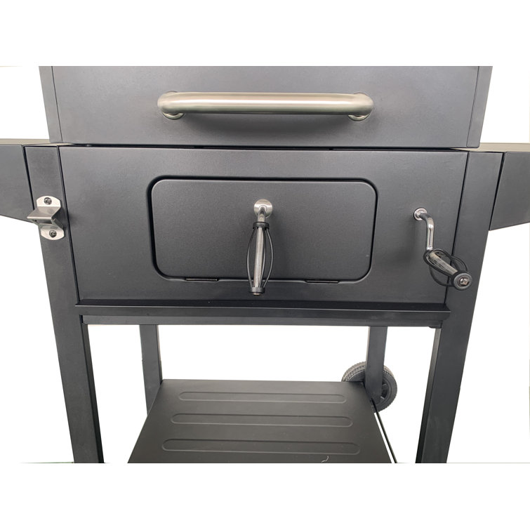 Grillfest Black 52.5'' Portable Charcoal Cart Grill
