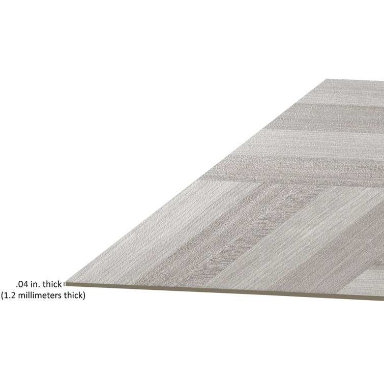 Ash Gray Wood 12" x 12" Self-Adhesive Vinyl Floor Tiles