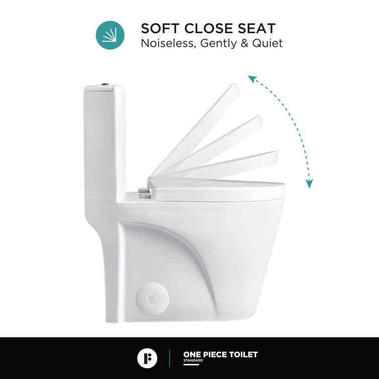 Shiny Gold Elongated Dual-Flush High Efficiency Toilet