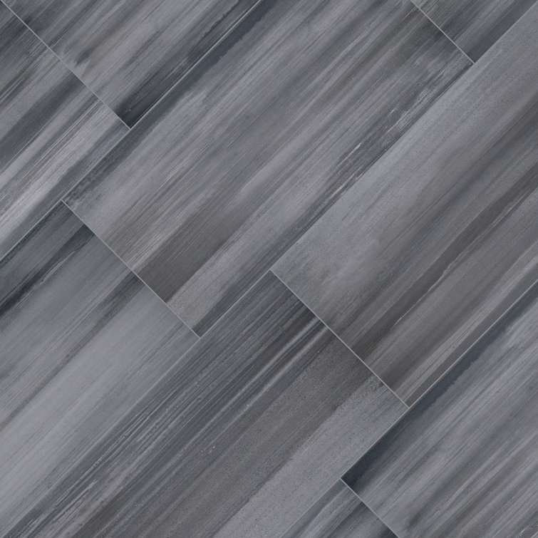 Graphite 12" x 24" Matte Porcelain Wall and Floor Tile