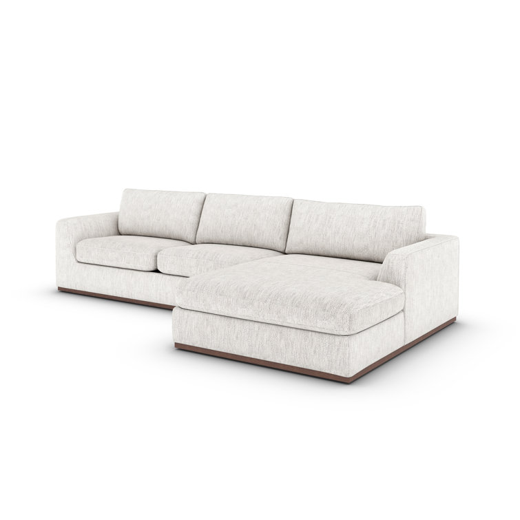 Merino Cotton L-Shaped Linen Upholstered Sectional Sofa
