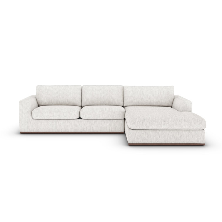 Merino Cotton L-Shaped Linen Upholstered Sectional Sofa