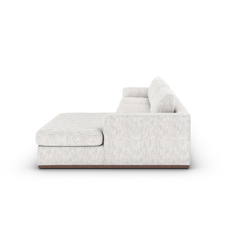 Merino Cotton L-Shaped Linen Upholstered Sectional Sofa