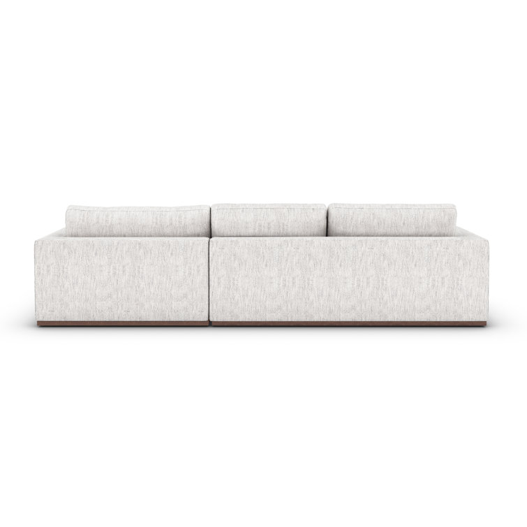 Merino Cotton L-Shaped Linen Upholstered Sectional Sofa