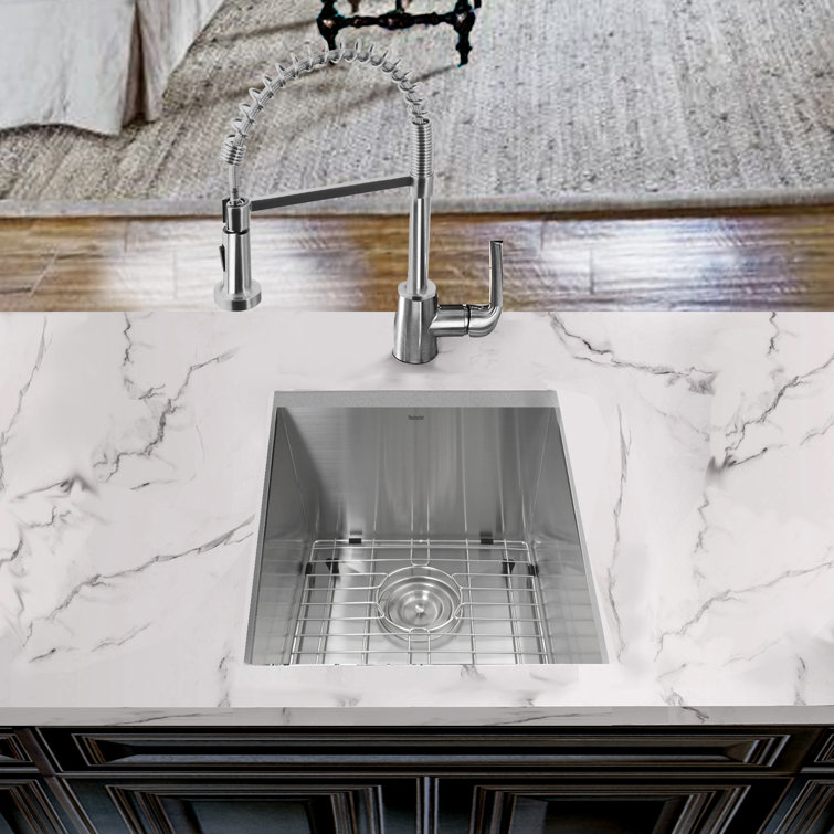Pro Series 15'' Satin Stainless Steel Undermount Kitchen Sink