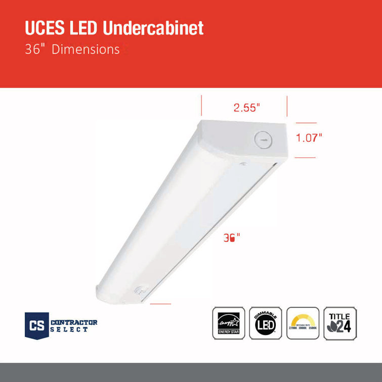 White 36-Inch LED Under Cabinet Light Bar