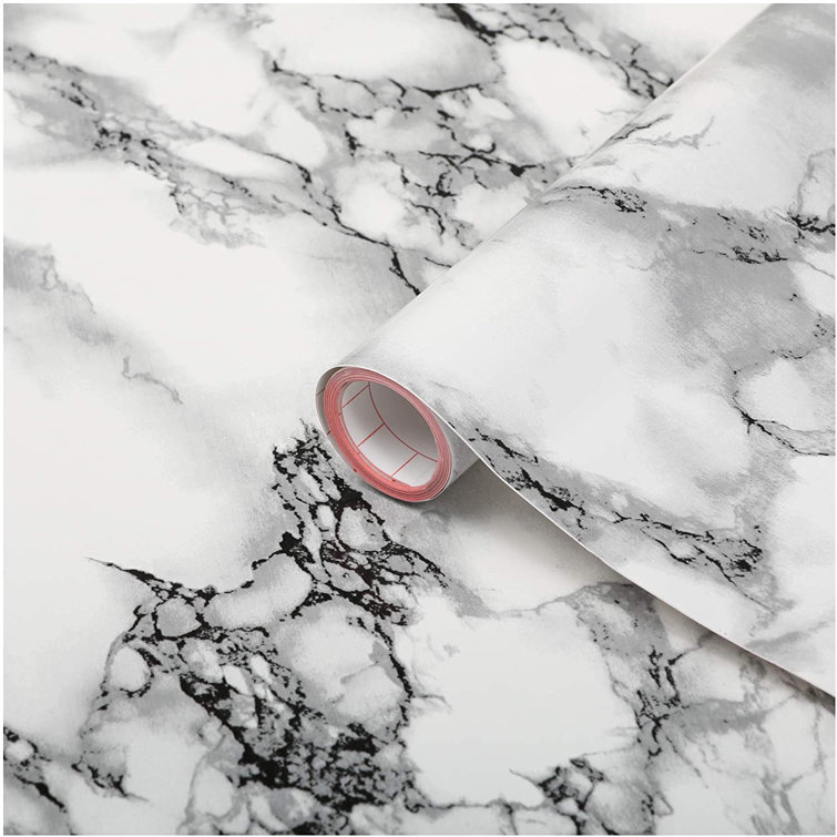 White Marble Self-Adhesive Peel and Stick Vinyl Film