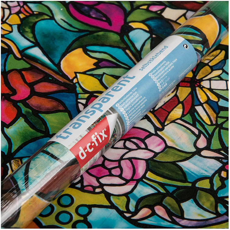 Colorful Stained Glass Self-Adhesive PVC Wallpaper Roll