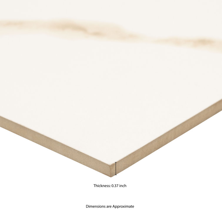 Large Calacatta White and Gray Porcelain Bathroom Tile