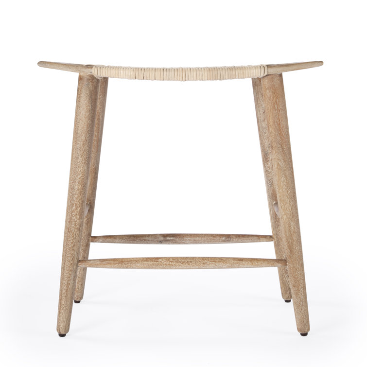 Tristan Natural Mango Wood and Rattan Counter Stool