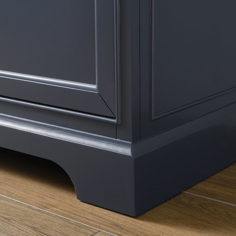 Indigo Blue Double Vanity with Carrara White Top