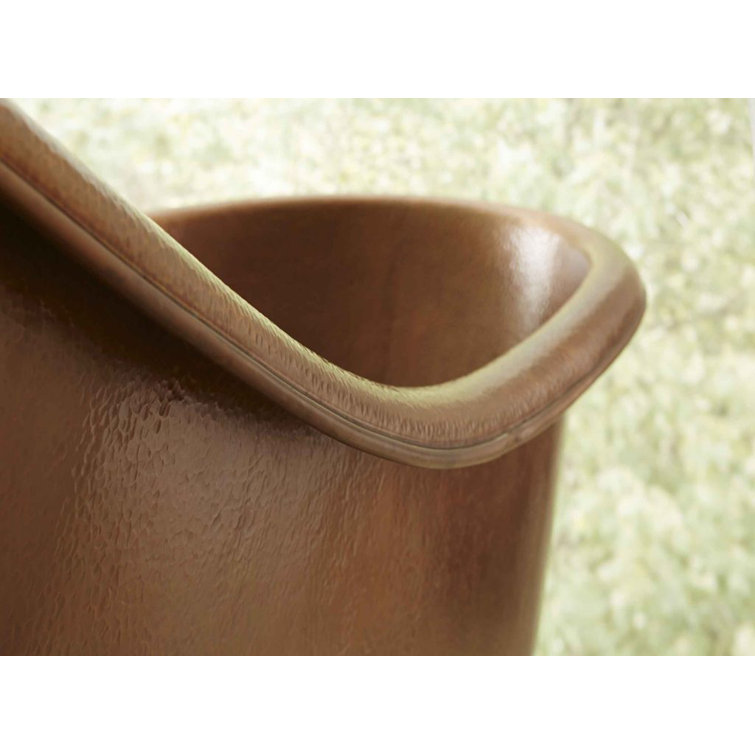 Euclid 71.5" Antique Copper Freestanding Double Slipper Bathtub