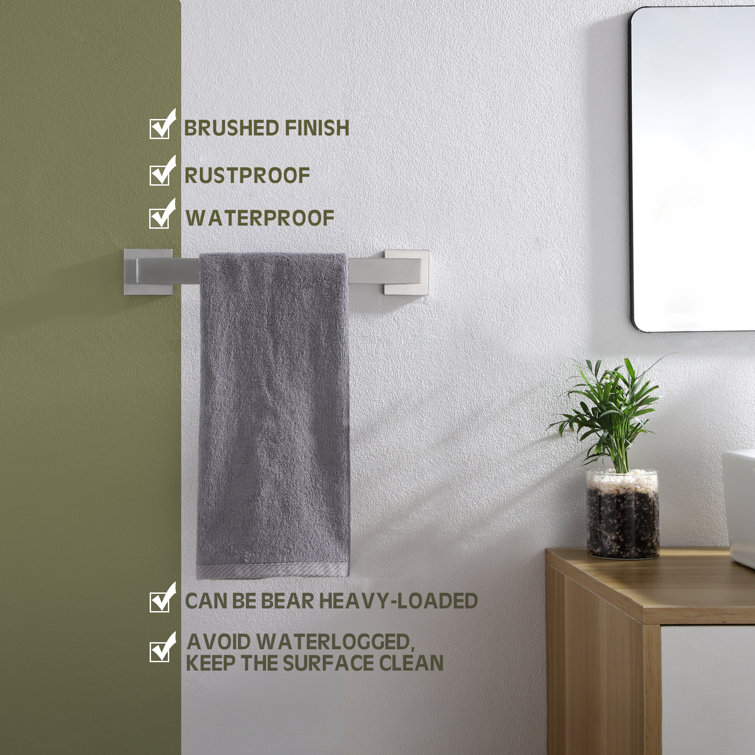 Brushed Nickel Stainless Steel Wall Mounted Towel Bar