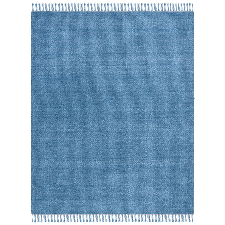Amalie 8' x 10' Blue Wool and Cotton Flat Woven Rug