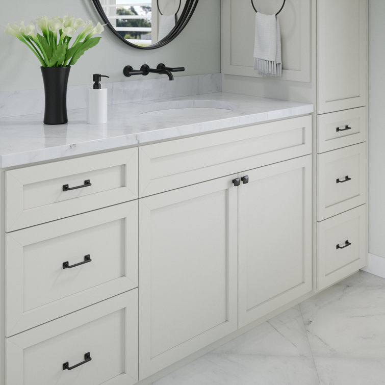 Matte Black 3-1/2" Modern Industrial Bar Pull