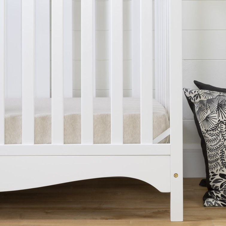 Savannah White Convertible Baby Crib with Toddler Rail