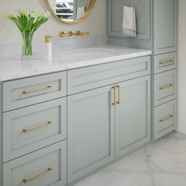 Vail 12-inch Satin Brass Rectangular Bar Pull with Mounting Hardware