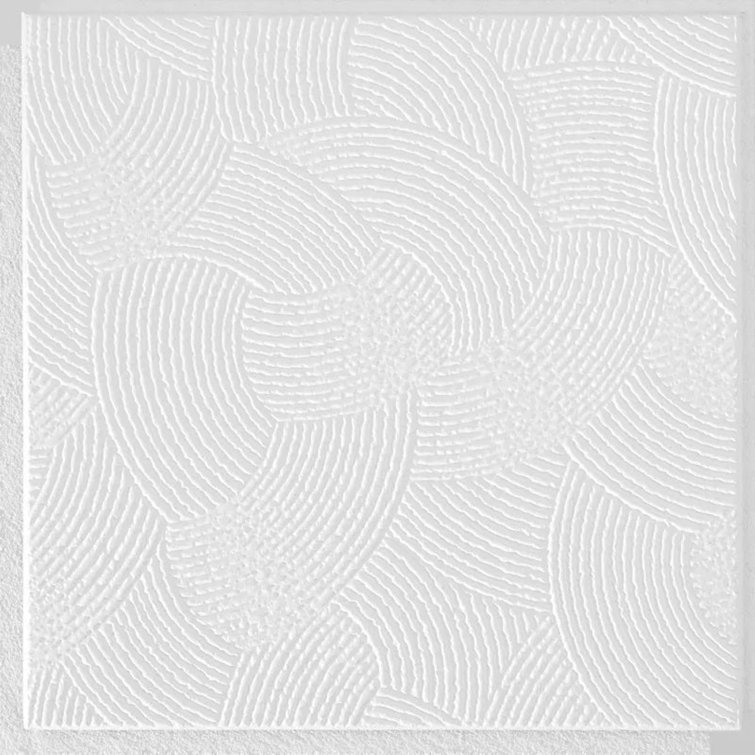 Pinehurst 1 ft. x 1 ft. White Textured Mineral Fiber Ceiling Tile