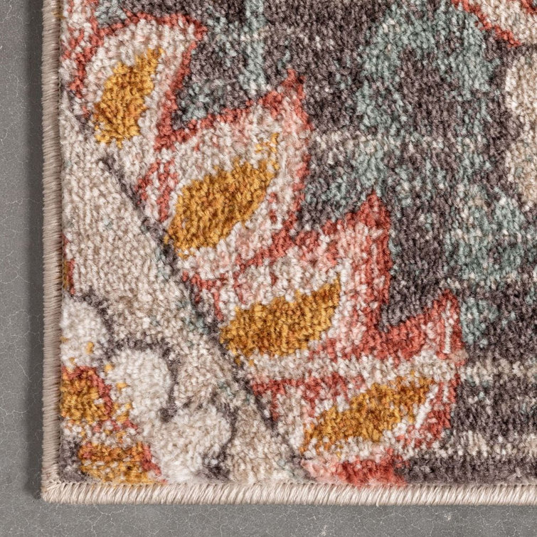 Blush Geometric Easy-Care Synthetic 7'10" x 9'10" Area Rug