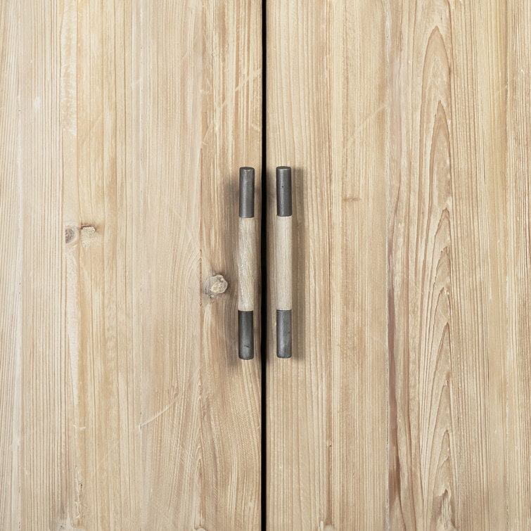 Moura 84'' Light Brown Reclaimed Pine Sideboard with Steel Base