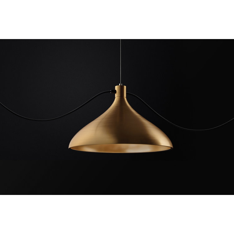 Swell Brass Interior 1-Light LED Dome Pendant - Indoor/Outdoor
