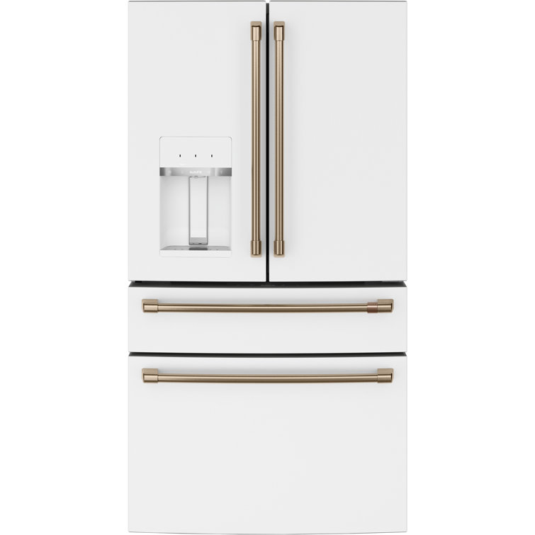 Matte White Smart French Door Refrigerator with Ice Maker