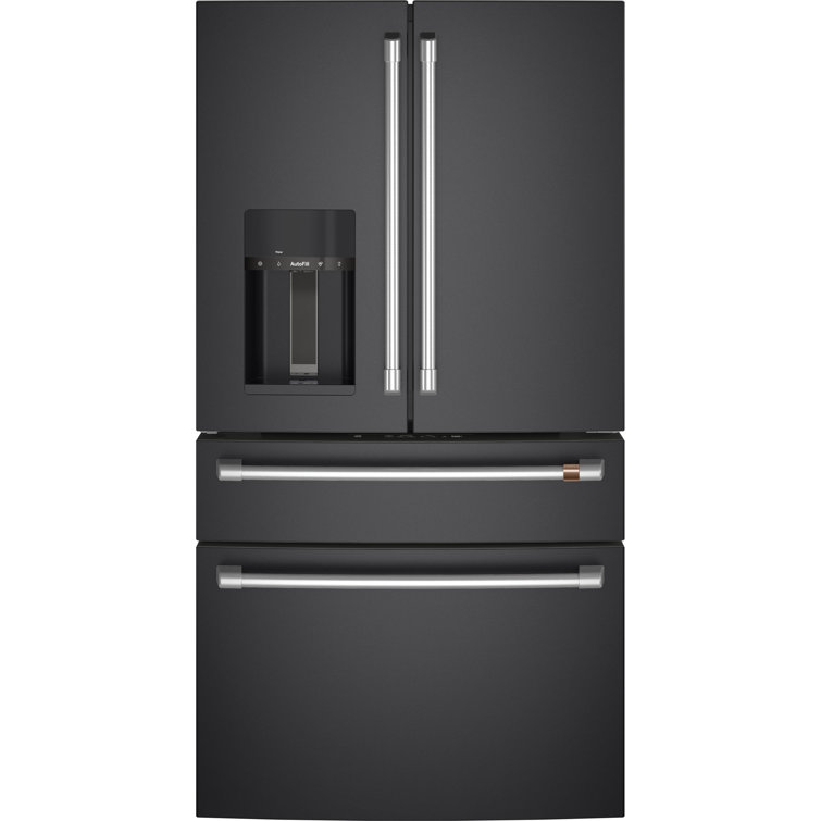 Matte Black Smart French Door Refrigerator with Ice Maker