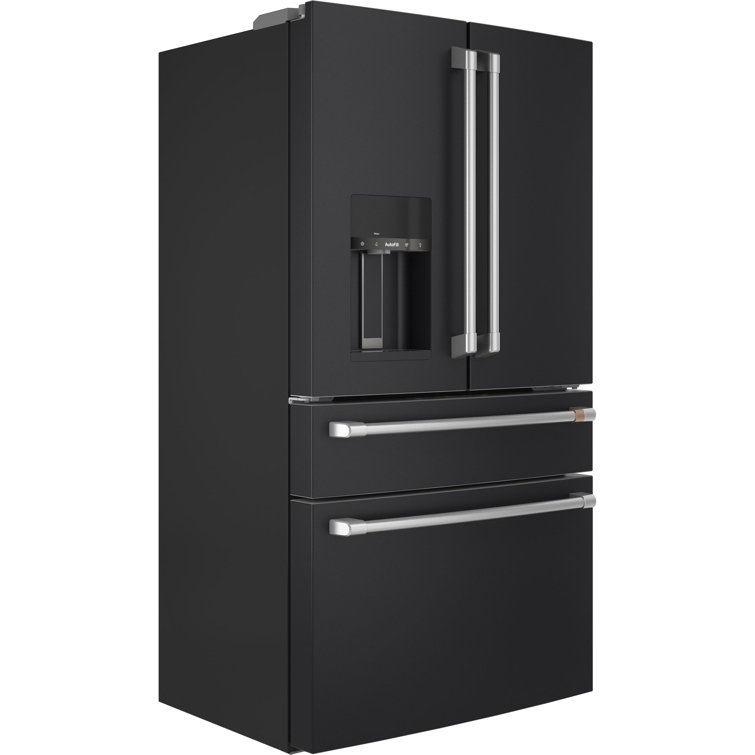 Matte Black Smart French Door Refrigerator with Ice Maker