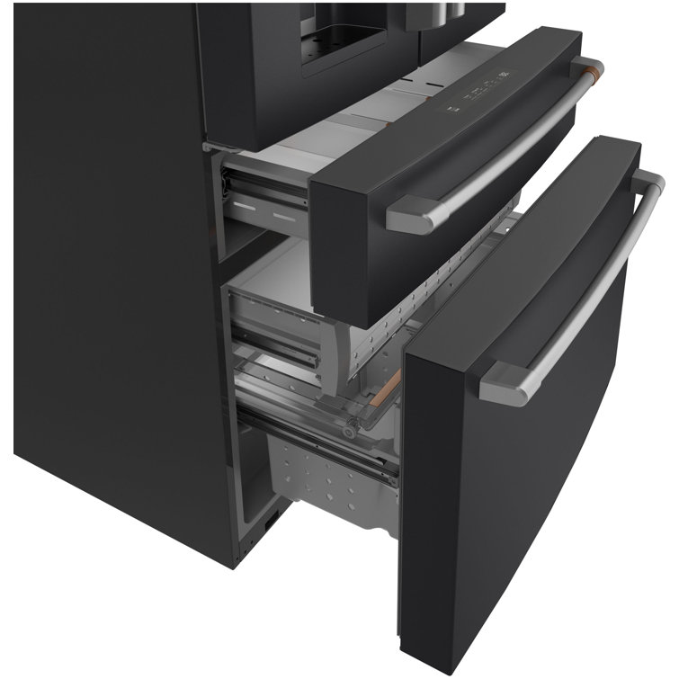 Matte Black Smart French Door Refrigerator with Ice Maker