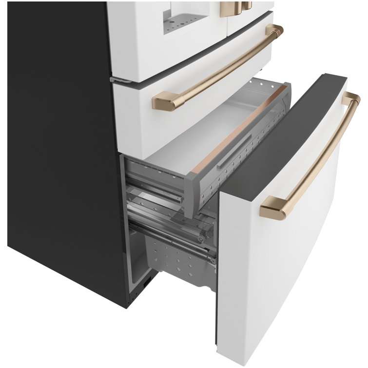 Matte White Smart French Door Refrigerator with Ice Maker