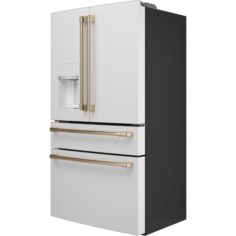 Matte White Smart French Door Refrigerator with Ice Maker