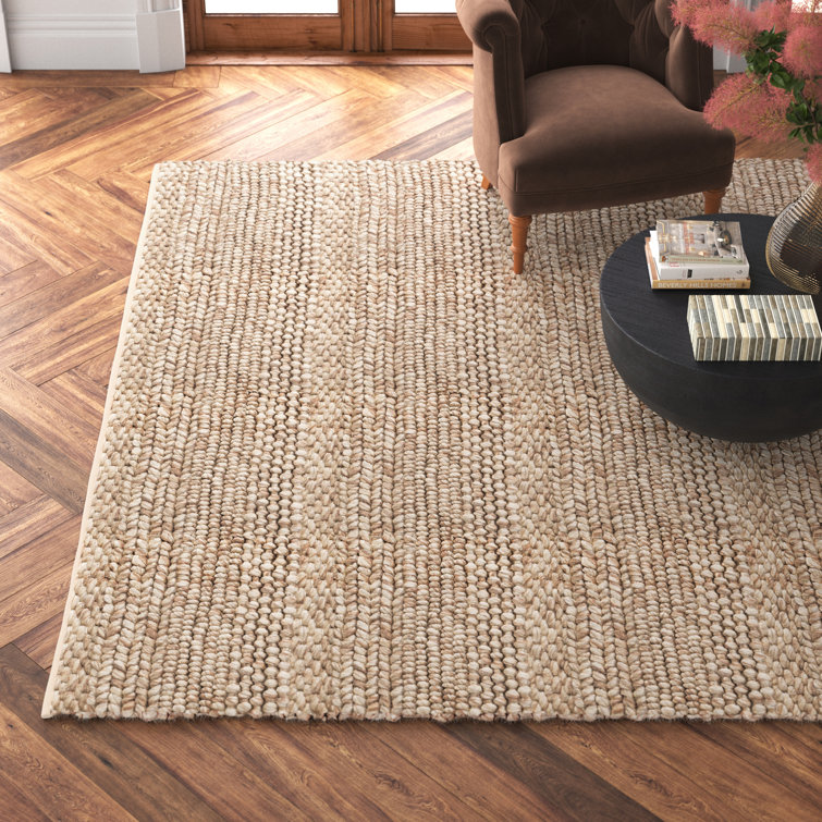 Handmade Beige Wool Flatweave 8' x 10' Rug