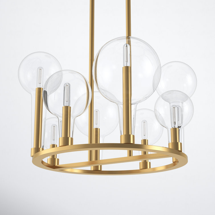 Alchemy 8-Light Lacquered Brass Cage Chandelier - 24"Dia