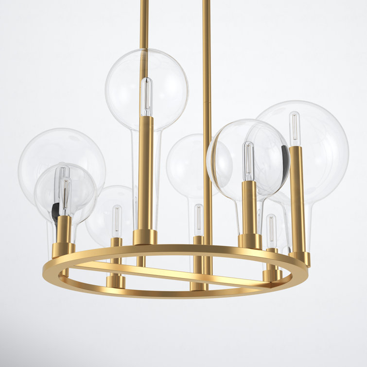 Alchemy 8-Light Lacquered Brass Cage Chandelier - 24"Dia